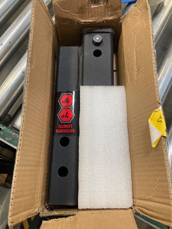 Photo 1 of TOPTOW Trailer Receiver Hitch Extender Adapter 2" Drop/Riser, 7" and 9" Extension Length, 2" Shank, 7500lbs Towing Capacity, Matte Black