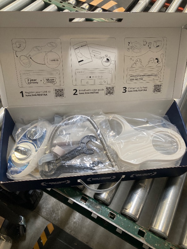 Photo 1 of LUXE Bidet NEO 120 - Self-Cleaning Nozzle, Fresh Water Non-Electric Bidet Attachment for Toilet Seat, Adjustable Water Pressure, Rear Wash (Blue)