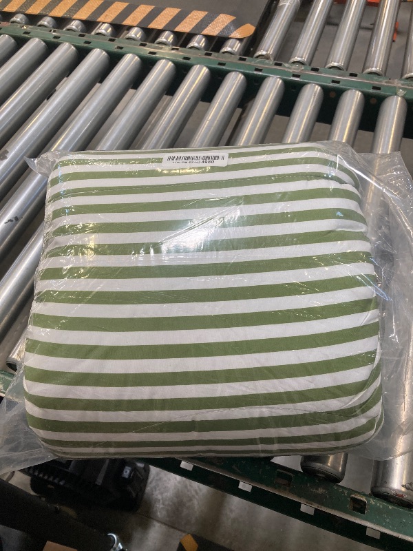 Photo 1 of mixinni Striped Comforter Set Queen Size - Green White Stripes Pattern Bed Set for All Season, 3 Pieces Lightweight Bedding Comforter Sets for All Seasons (1 Soft Fluffy Comforter + 2 Pillowcases)
