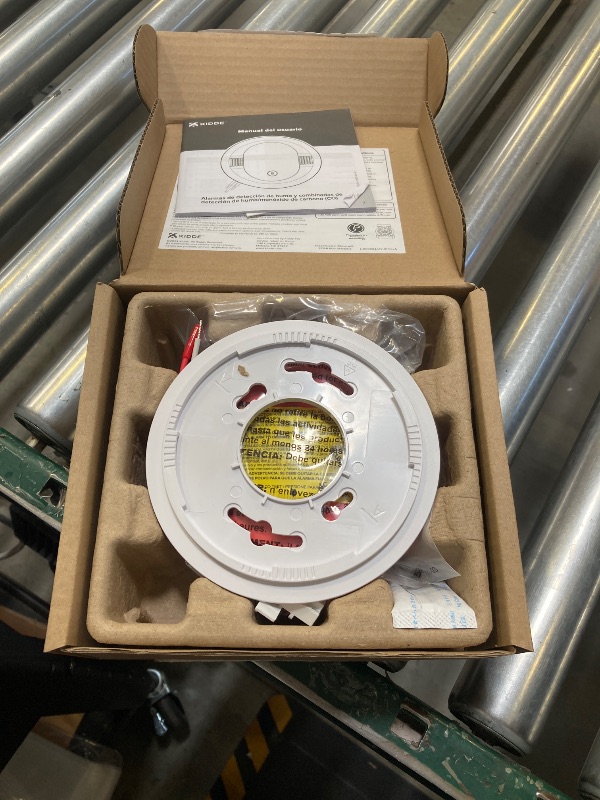 Photo 1 of Kidde Hardwired Smoke & Carbon Monoxide Detector, 10-Year Battery Backup, Voice Alerts, Interconnectable LED Warning Light Indicators