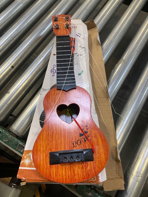 Photo 1 of Kids Guitar Musical Toy Ukulele Classical Instrument(Brown), Wooden Play Guitar for Kids Aged 3 4 5 6 7 8 Year Old