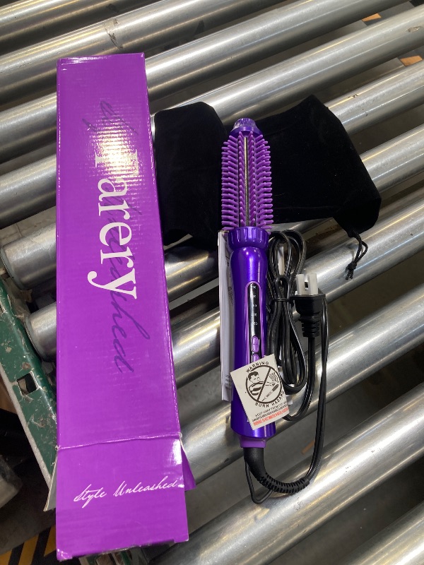 Photo 1 of Thermal Brush 1 Inch for Short Hair, Anti-Scald & No Falling Off Flexible Silicone Bristles Heated Round Brush, Ceramic Tourmaline Styling Brush, 5 Temperatures Curling Brush, Dual Voltage