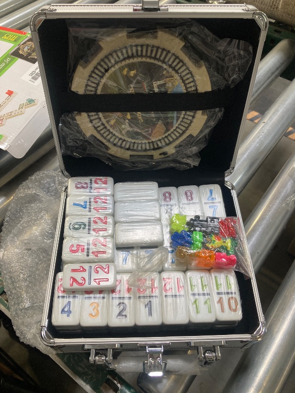 Photo 1 of CHH Double 12 Numeral Pro Size Mexican Train & Chicken Domino Set