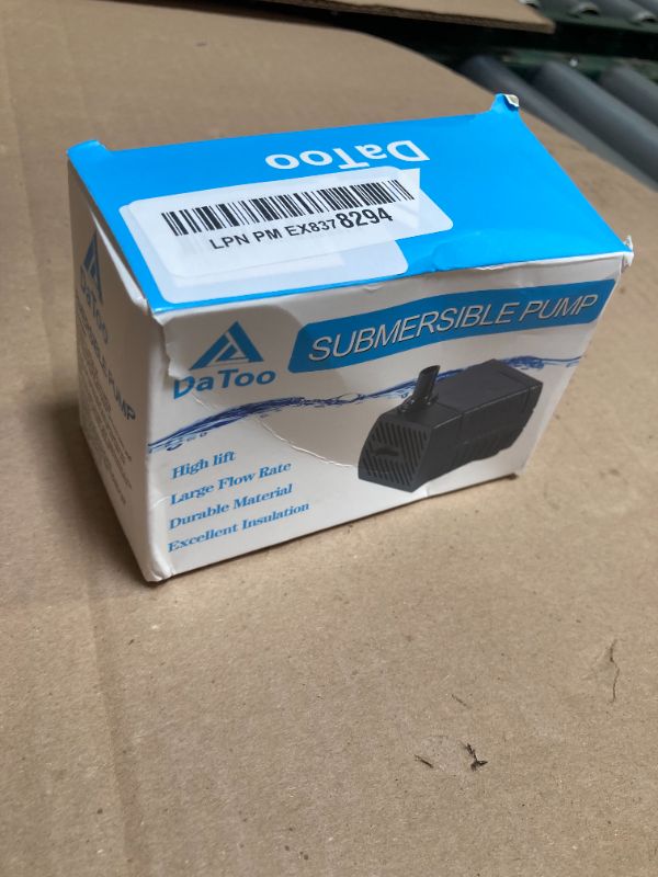 Photo 1 of DaToo Submersible Water Pump 5W 95GPH Mini Fountain Water Pump Aquarium Pump For Hydroponic Systems Fish Tank Pond Water Gardens Fountain Statuary