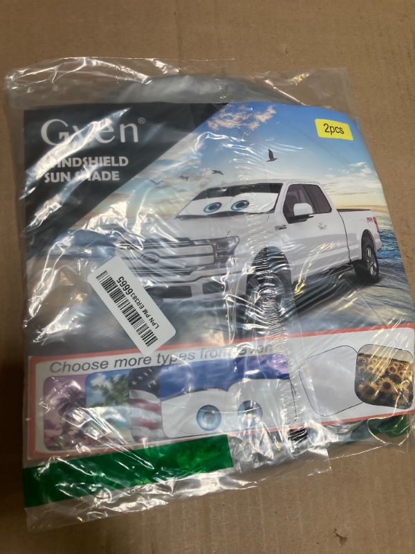 Photo 1 of Gven Windshield Sun Shade 2pcs with Bonus Car Sunshade for Front Window Shades 2025 Technology Reflect UV and Heat Sun Visor Automotive Interior Sun Protection (Leopard, S)