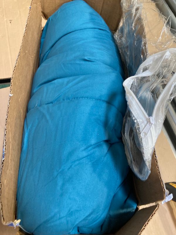 Photo 1 of Homelike Moment Comforters Queen Size - Teal Duvet Insert Down Alternative Bed Queen Comforter, Lightweight Bedding Comforter Full Size Quilted Soft All Season Reversible Teal/Ivory