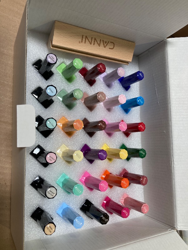 Photo 1 of CANNI CC1 30Pcs 9ML Hema-free Gel Nail Polish Set, Black Pink Nude Red Blue Green Gel Polish Kit Color Soak Off LED Nail Gel Polish Set Nail Art Starter Manicure Salon DIY at Home