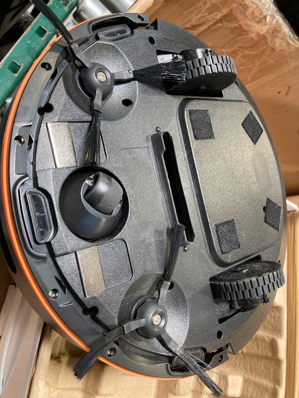 Photo 1 of Kiseely Robot Vacuum Cleaner with Mop, 4000Pa Robotic Vacuum with Self-Charging, App Control, Adjustable Suction Power Robotic Vacuum for Hard Floor, Pet Hair and Low-Piled Carpet (Black U18)