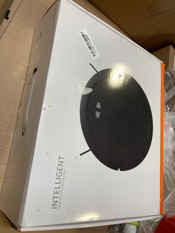 Photo 1 of Kiseely Robot Vacuum Cleaner with Mop, 4000Pa Robotic Vacuum with Self-Charging, App Control, Adjustable Suction Power Robotic Vacuum for Hard Floor, Pet Hair and Low-Piled Carpet (Black U18)