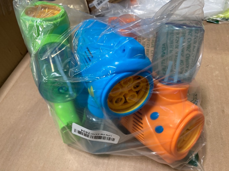 Photo 1 of JOYIN 3 Bubble Guns Kit with 3 Solutions for Kids, Bubble Blaster for Summer Toy, Party Favors, Birthday, Outdoor & Indoor Activity, Birthday Gift