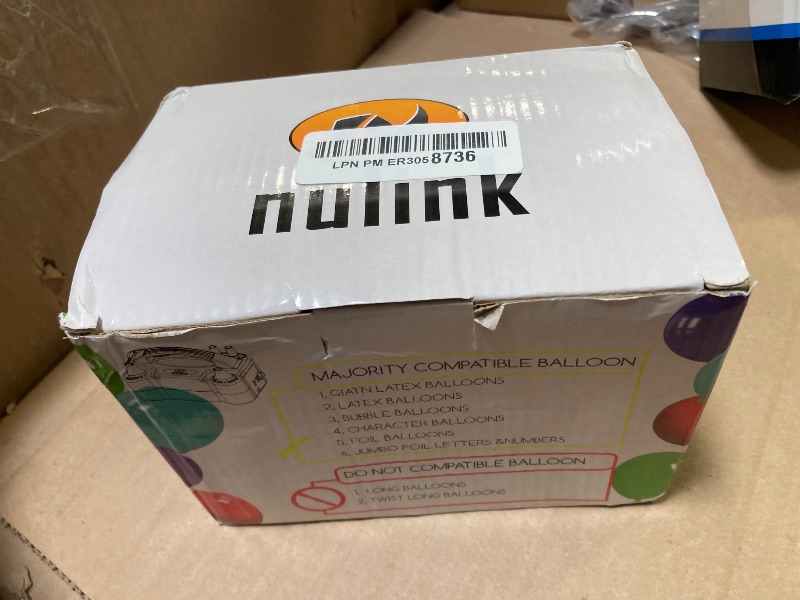 Photo 1 of NuLink Electric Portable Dual Nozzle Balloon Blower Pump Inflation for Decoration, Party, Sport [110V~120V, 600W, Rose Red]
