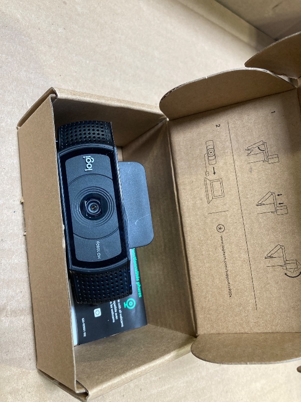 Photo 1 of Logitech C920x HD Pro Webcam, Full HD 1080p/30fps Video, Clear Audio, HD Light Correction, PC Camera Webcam, Works with Skype, Zoom, Facetime, PC, Laptop, Mac, Tablet - Black