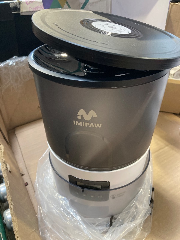 Photo 1 of IMIPAW Automatic Cat Feeder and Water Fountain, Timed Pet Dry Food Dispenser, Programmable Portion Control, 1-6 Meals Per Day, Cat Fountains for Drinking with Filter, Small Pets (3L Combo)
