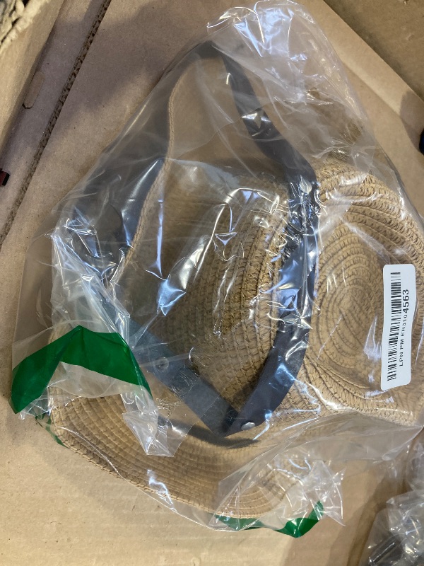Photo 1 of Straw Western Cowboy Hat for Toddler Girls Boys Summer Sun Hat Western Cowgirl for Kids 5-9Yrs Khaki