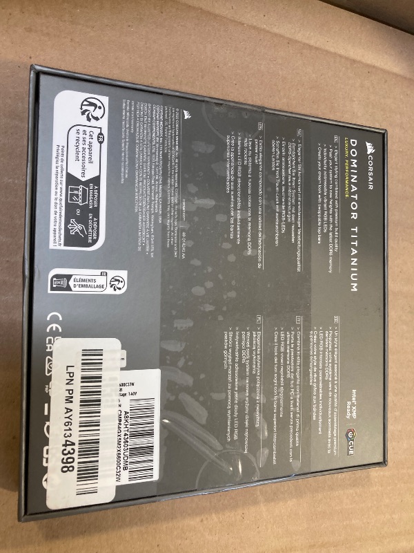 Photo 1 of CORSAIR Dominator Titanium RGB DDR5 RAM 64GB (2x32GB) DDR5 6600MHz CL32 Intel XMP iCUE Compatible Computer Memory - White (CMP64GX5M2X6600C32W)