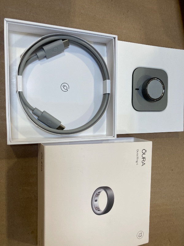 Photo 1 of Oura Ring 4 - Stealth - Size 13 - Smart Ring - Unique Sizing, Not Standard US Ring Sizes - Size First - Sleep Tracking Wearable - Heart Rate - Fitness Tracker - Up to 8 Days of Battery Life