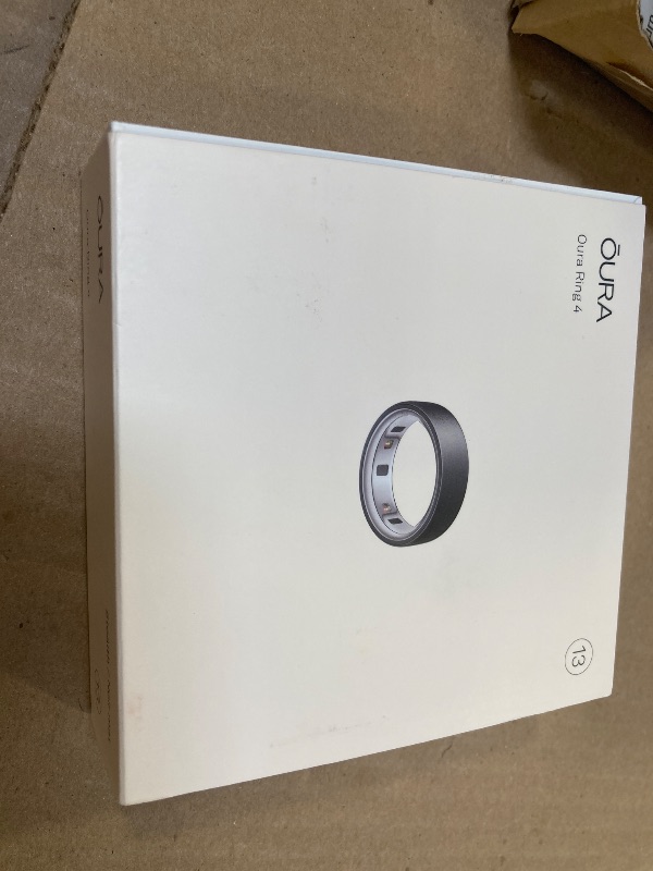 Photo 1 of Oura Ring 4 - Stealth - Size 13 - Smart Ring - Unique Sizing, Not Standard US Ring Sizes - Size First - Sleep Tracking Wearable - Heart Rate - Fitness Tracker - Up to 8 Days of Battery Life