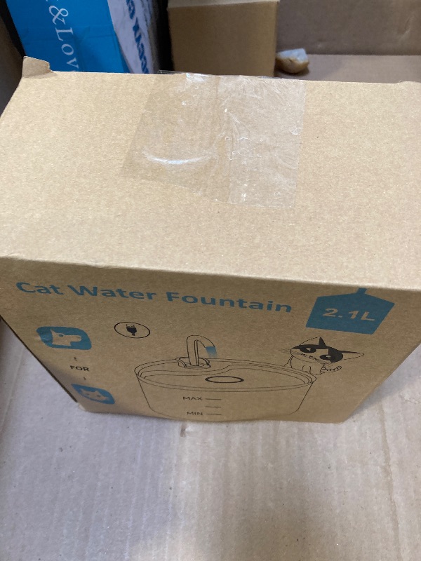 Photo 1 of Cat Water Fountain, 71oz/2.1L Cat Fountain for Drinking with Copper Faucet, MISFANS-Designed Pump & Filter, Plastic Automatic Pet Water Fountain Bowl & Dispenser with 3-Pack Replaceable Filters