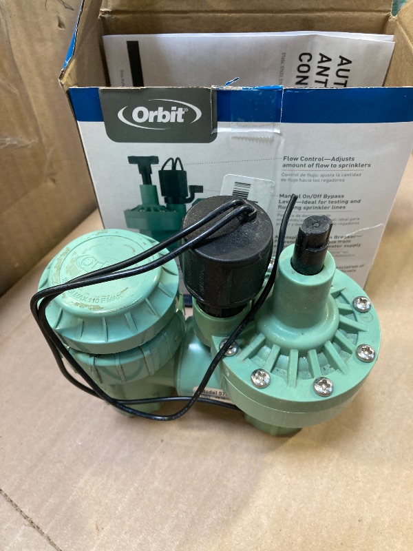 Photo 1 of 1-Pack Orbit 57623 3/4" FPT 100 Series Anti-Siphon Automatic Sprinkler Valve with Flow Control