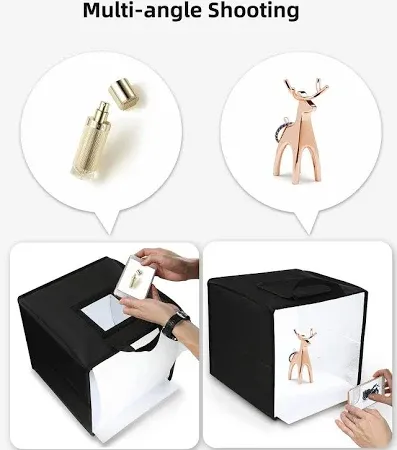 Photo 1 of 1pc  Glendan Mini Light Box Photography, 10"x10" Photo Studio Light Box, Portable Folding s