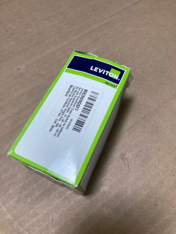 Photo 1 of Leviton Countdown Timer Switch for bathroom fan and household lights, 10-20-30-60 min, No Neutral Required, Single Pole, 15A, 1/2HP/9.8A Fan/Motor, DT160-1LW, White