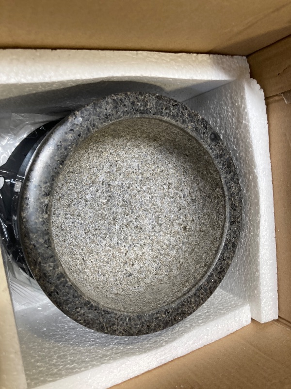 Photo 1 of Laevo Pestle Black Granite Stone Spice Grinder, 2.1 Cup Capacity, 5.5 Inches - 