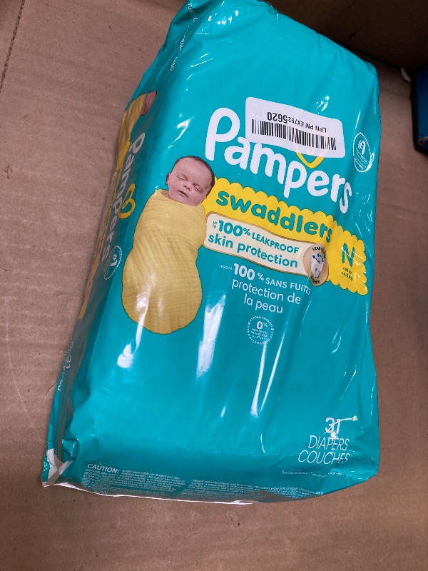 Photo 1 of Pampers Baby Diapers - Swaddlers - Size 0, 31 Count, Ultra Absorbent Disposable Newborn Diaper