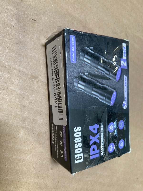 Photo 1 of COSOOS 2 Pack UV Flashlight, 12 LED Handheld Blacklight Flashlight 395nm Mini Light Torch Detector for Dog Pet Urine Stains, Bed Bugs and Scorpions. (Batteries not Included)