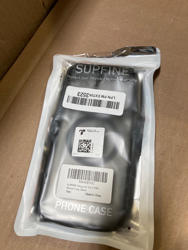 Photo 1 of SUPFINE Magnetic for iPhone 15 Pro Max Case (Compatible with MagSafe) (Military Grade Drop Protection) Translucent Matte Shockproof Phone Cover, Black