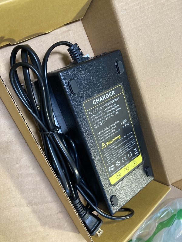 Photo 1 of 24V 5A 3-Pin Male XLR Connector Battery Charger for Lakematic, Pride Mobility, Jazzy Power Chair, Drive Medical, Golden Technologies, Shoprider, Rascal 200T/500T/301 PC 24BC5000TF-1