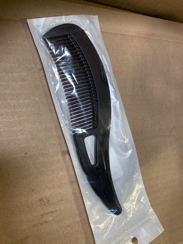 Photo 1 of Dandruff Comb Fine Tooth Scalp Detox Comb Lice for Women, Men & Kids Stainless Steel Scalp Detoxing, Sweep & Massage Hair Brush Tool for Hair Care (1PC Brown)
