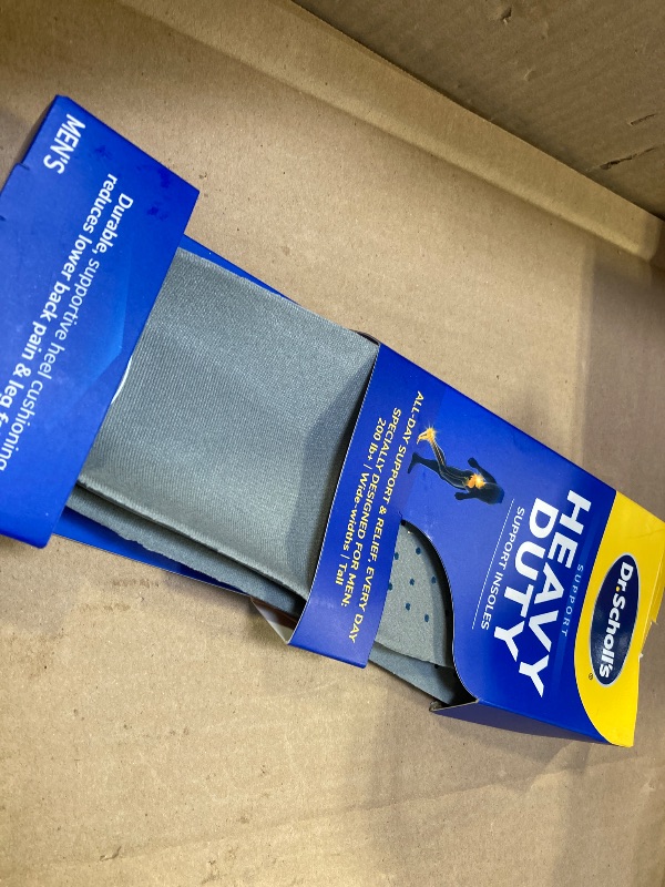 Photo 1 of Dr. Scholl's Heavy Duty Support Insole Orthotics, Big & Tall, 200lbs+, Wide Feet, Shock Absorbing, Arch Support, Distributes Pressure, Trim to Fit Inserts, Work Boots & Shoes, Men Size 8-14, 1 Pair