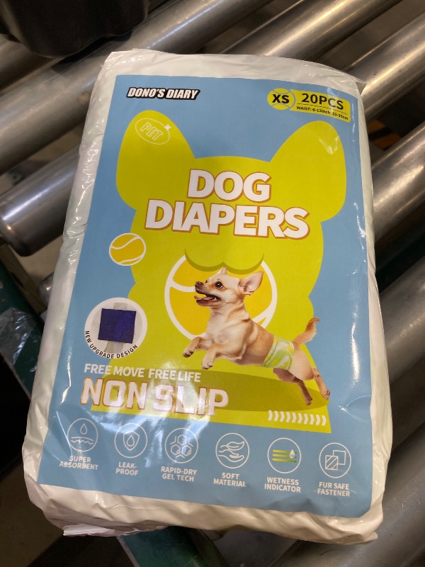 Photo 1 of Dono Dog Diapers Wraps Male 20ct,  X-Small
