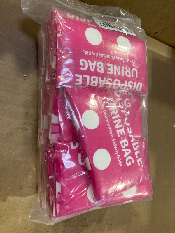 Photo 1 of HOKINETY Disposable Urine Bag for Travel - 900ML Portable Pee Bags for Women Men 24 PCS Emergency Vomit Bags Unisex Toilet Urinal for Car Camping, Road Trip,Pregnant, Kids, Patient - Fuchsia