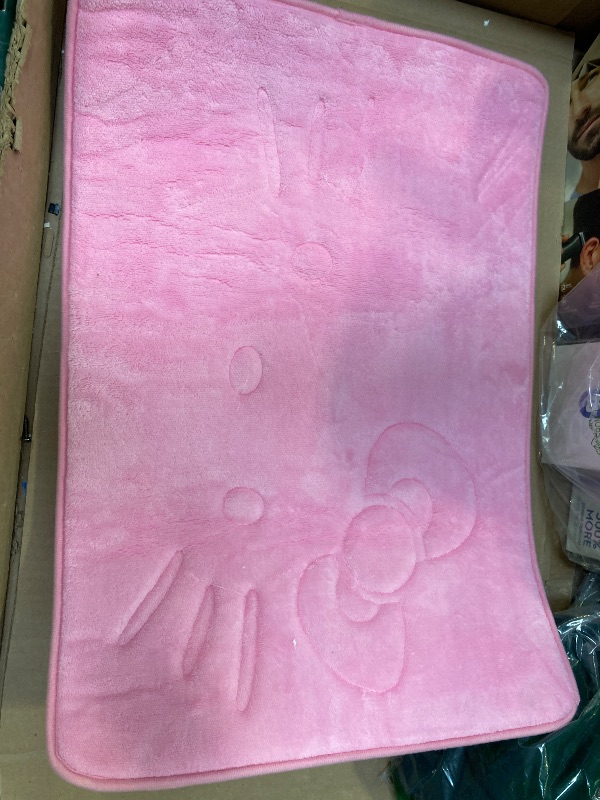 Photo 1 of Cute Cartoon Pink Area Rugs for Bedroom Living Room Bathroom Rugs Bath Mat Door Mat Super Soft Memory Foam Design Non Slip and Absorbent 15.75 x 23.62 Inch