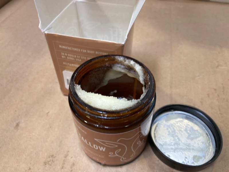 Photo 1 of Body Restore Grass Fed Whipped Beef Tallow for Skin, Face, Body, Dry Skin - with Manuka Honey, Jojoba Oil, Birthday Gifts for Women, Men, Travel Essentials, Self Care - Unscented