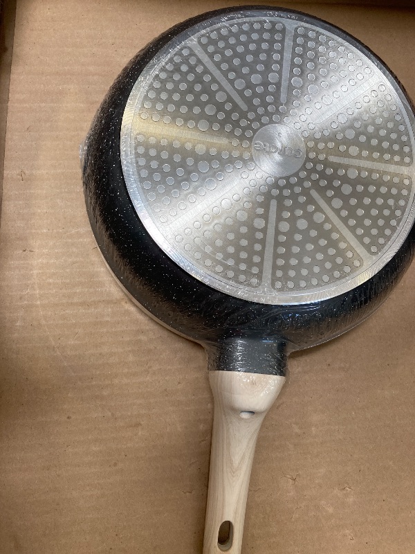 Photo 1 of CAROTE Non Stick Frying Pan Skillet, Nonstick Granite Fry Pan with Glass Lid, Egg Pan Omelet Pans, Stone Cookware Chef's Pan, PFOA Free (Classic Granite, 10-Inch)