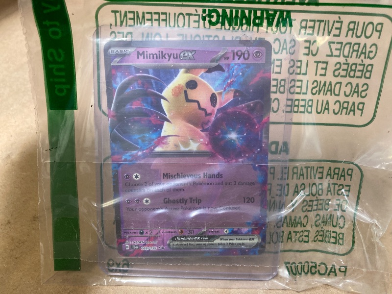 Photo 1 of 1PC  Pokemon - Mimikyu ex 069/159 – Journey Together – Double Rare – Foil Single Card
