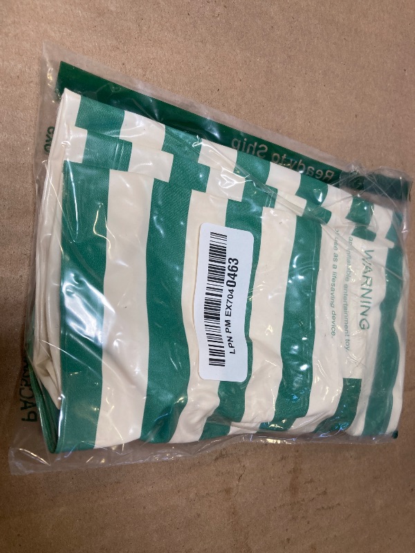 Photo 1 of Arm Floaties for Kids and Adults - Vintage Striped Pool Arm Floats Arm Bands Inflatable Swim Floaties PVC Arm Floaty for Kids 3-5-6-12 Years (Green Stripe)