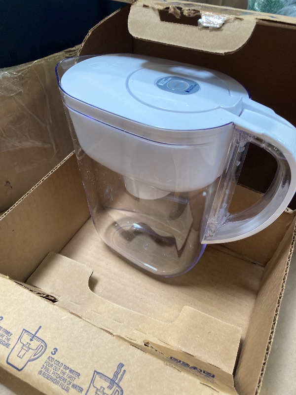 Photo 1 of Brita Metro Elite Water Filter Pitcher, Removes 99% of Lead, Includes 1 Filter, 6-Cup, White