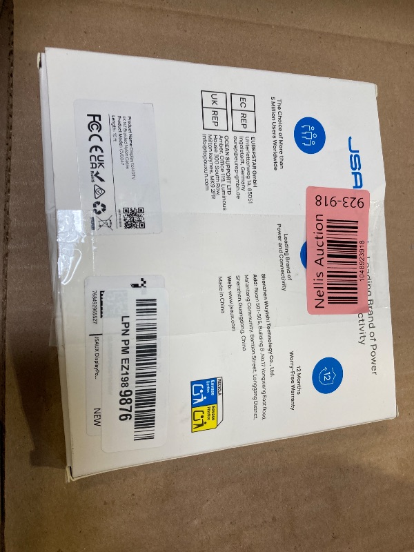 Photo 1 of JSAUX 4K DisplayPort to HDMI Cable Adapter 10FT, DP to HDMI Male Video UHD 4K@30Hz/2K@60/1080P@120 Nylon DP to HDTV Uni-Directional Cord for Dell, Projector, Desktop, AMD, NVIDIA, Lenovo, HP, ThinkPad
