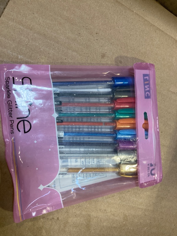 Photo 1 of 9pcs only----linc Shine Glitter Gel Pen,9 CT Assorted | 1.0mm Medium Tip Size, Contoured Grip, Broad for Thick Vibrant Lines, Stocking Stuffer