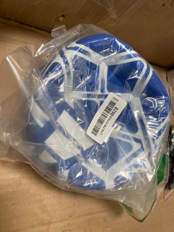 Photo 1 of adidas Unisex Starlancer Club Soocer Ball, Blue/White, 4