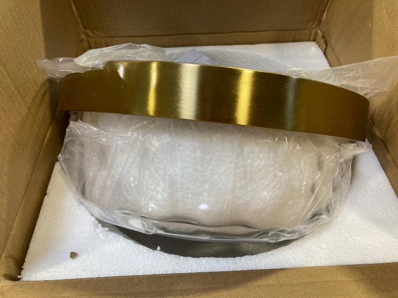 Photo 1 of Cargifak Polished Gold 12" Ceiling Fixture – Hammered Glass, Farmhouse-Inspired Flush Mount for Bedroom, Living Room, or Dining Area - CKCL4822-2W-HGPG