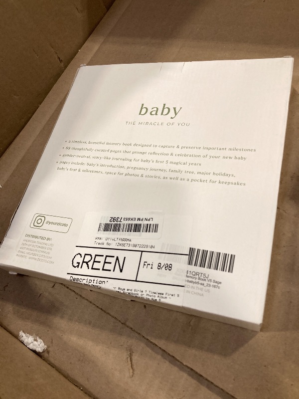 Photo 1 of Keepsake Baby Memory Book for Boys and Girls – Timeless First 5 Year Baby Book – Neutral Journal Scrapbook or Photo Album - Record a Milestone for Every Event from Birth to Age 5