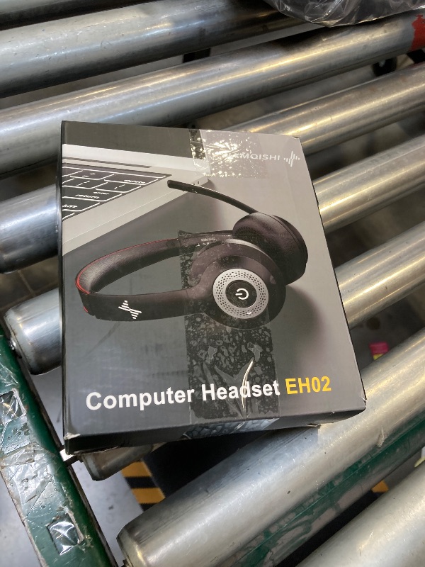 Photo 1 of JIAMQISHI Wireless Headset with AI Noise Cancelling Microphone Bluetooth Headset - Bluetooth V5.2 Headphones with USB Dongle & Mic Mute for Computer/Laptop/PC/iPhone/Android/Cell Phones/Zoom