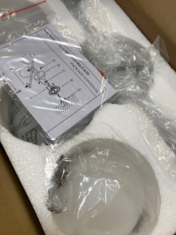 Photo 1 of foucasal Globe Bathroom Light Fixtures Chrome Vanity Light with Plastic Milk White Globe Shades 11.81 inch Wall Sconce Lighting Over Mirror, 3-Light Vanity Lights for Bathroom Hallway Living Room