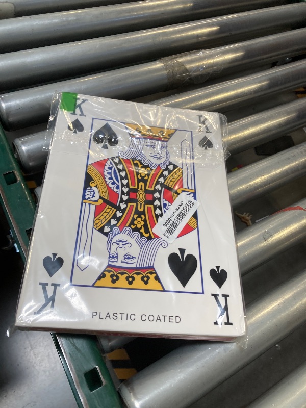Photo 1 of gagift world Jumbo Playing Cards, 8 x 11 Inches Giant Playing Cards for Family Game Night, Extra Large Casino Party Decoration for Adults and Kids