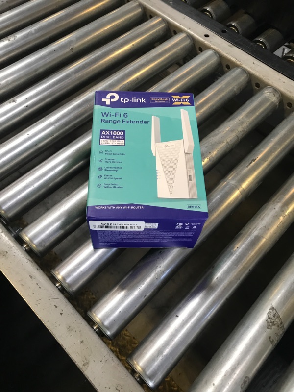 Photo 1 of TP-Link RE615X AX1800 WiFi 6 Range Extender w/Ethernet Port | 1.8G Dual-Band Wireless Repeater Amplifier | Up to 2100 Sq. Ft., 64 Devices | Internet Signal Booster | APP Setup | EasyMesh Compatible