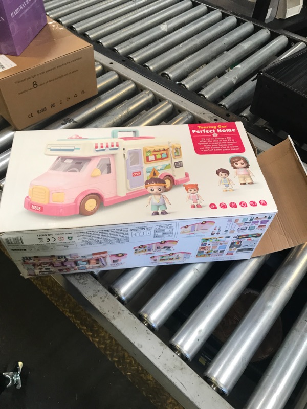Photo 1 of Marstone Doll House Toys for Girls 3 4 5 6 7 8+ Year Old, Transformable House Pretend Play Set Dollhouse Inertia Vehicle with Sound and Music for Birthday Gifts 3+